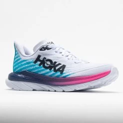 HOKA Mach 5 Women's White/Scuba Blue -fashion shoes 048542 5