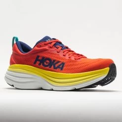 HOKA Bondi 8 Men's Red Alert/Flame -fashion shoes 049229 5