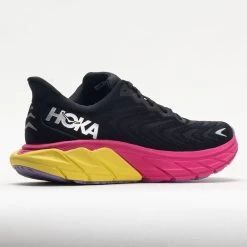 HOKA Arahi 6 Women's Black/Pink Yarrow -fashion shoes 049237 6
