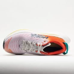 HOKA Bondi X Men's Blanc De Blanc/Flame -fashion shoes 049244 2