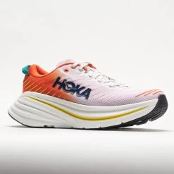 HOKA Bondi X Men's Blanc De Blanc/Flame -fashion shoes 049244 5