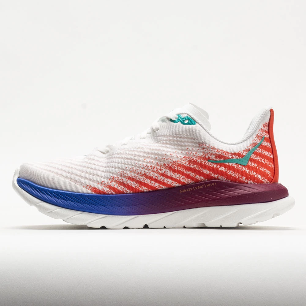 HOKA Mach 5 Men's White/Flame 4 HOKA Mach 5 Men's White/Flame - Image 2