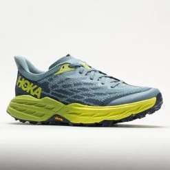 HOKA Speedgoat 5 Men's Stone Blue/Dark Citron -fashion shoes 049271 5