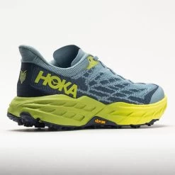 HOKA Speedgoat 5 Men's Stone Blue/Dark Citron -fashion shoes 049271 6