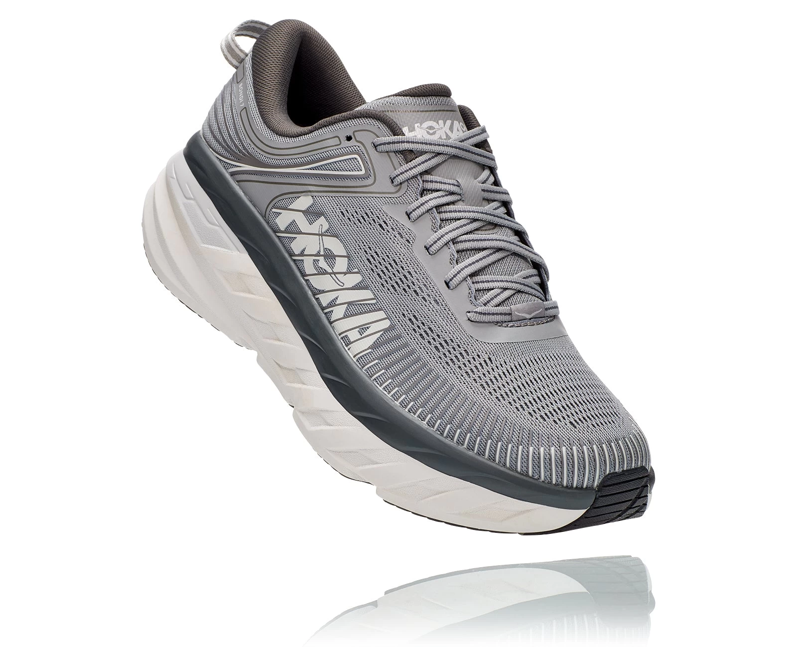 Hoka Men's Bondi 7 (WDDS - Wild Dove/Dark Shadow) 4 Hoka Men's Bondi 7 (WDDS - Wild Dove/Dark Shadow) - Image 2