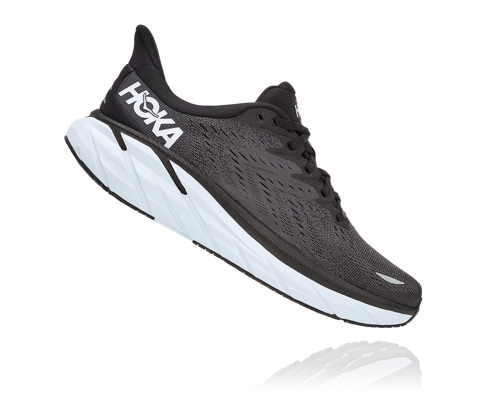 Hoka Men's Clifton 8 (BWHT - Black/White) 4 Hoka Men's Clifton 8 (BWHT - Black/White) - Image 2