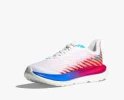 Hoka Men's Mach 5 (WFM - White/Flame) -fashion shoes 1127893 WFM 3