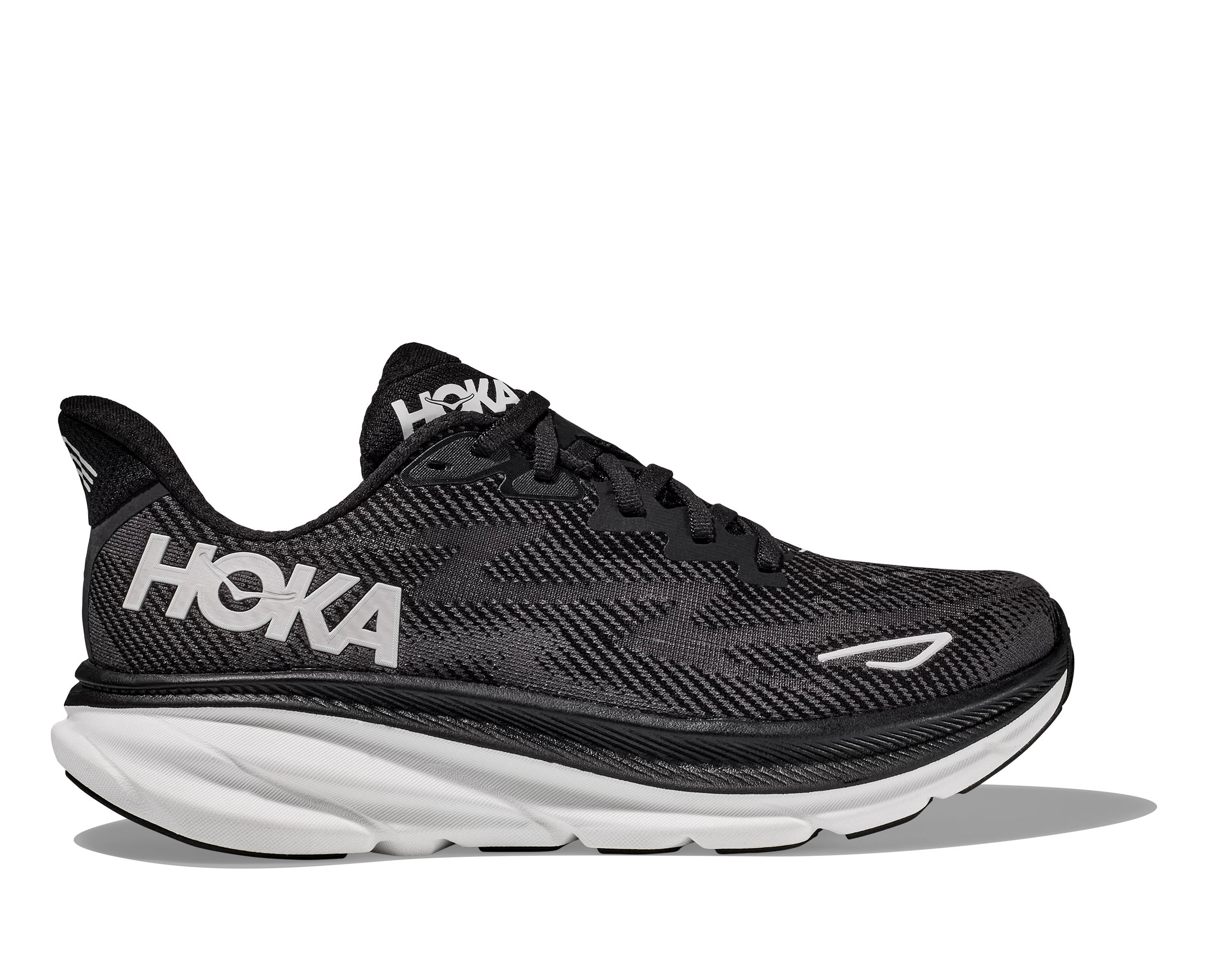 Hoka Men's Clifton 9 WIDE (BWHT - Black/White) 3 Hoka Men's Clifton 9 WIDE (BWHT - Black/White)
