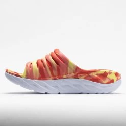 HOKA Ora Recovery Slide Swirl Unisex Yellow Pear/Fiesta 10 HOKA Ora Recovery Slide Swirl Unisex Yellow Pear/Fiesta -fashion shoes 570558 1