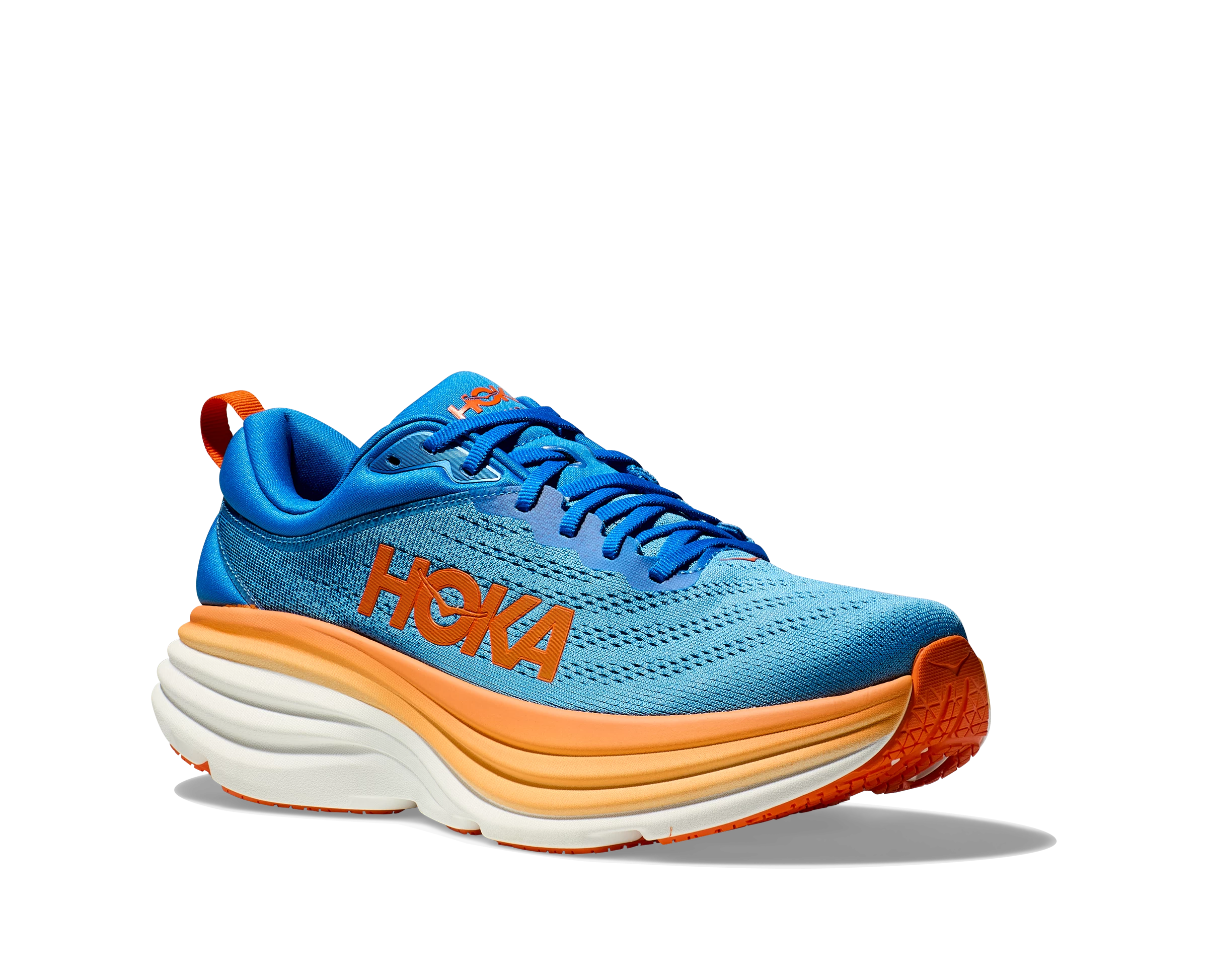 Hoka Men's Bondi 8 WIDE (CSVO - Coastal Sky/Vibrant Orange) 5 Hoka Men's Bondi 8 WIDE (CSVO - Coastal Sky/Vibrant Orange) - Image 3