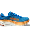 Hoka Men's Bondi 8 WIDE (CSVO - Coastal Sky/Vibrant Orange)