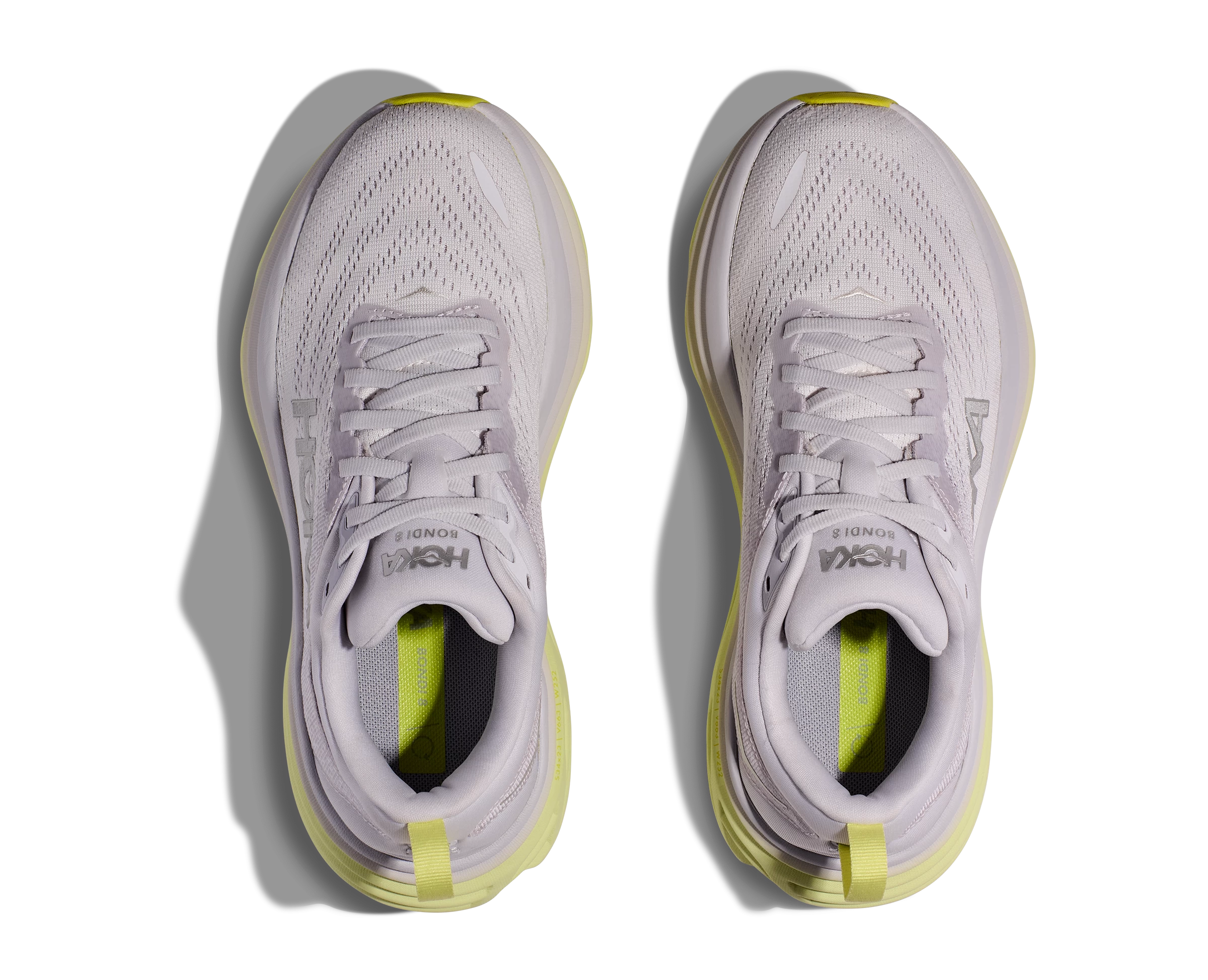 Hoka Women's Bondi 8 (NCLG - Nimbus Cloud/Luminary Green) 6 Hoka Women's Bondi 8 (NCLG - Nimbus Cloud/Luminary Green) - Image 4