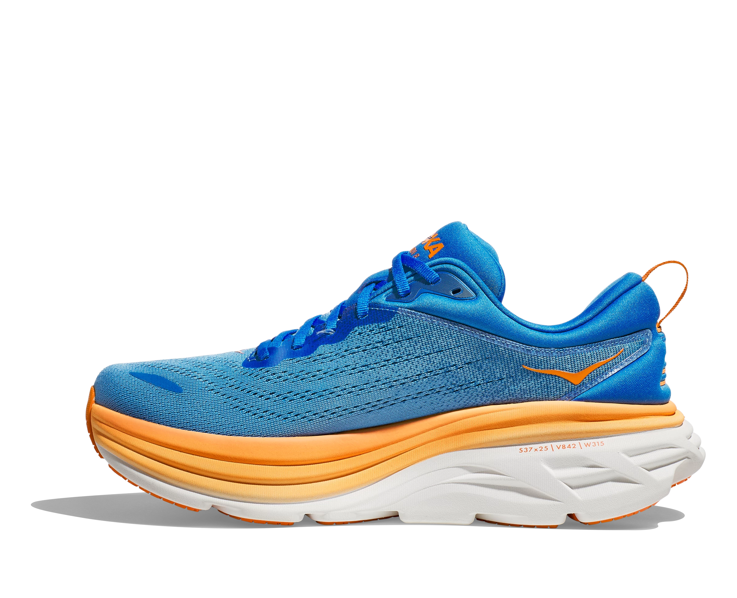 Hoka Men's Bondi 8 WIDE (CSVO - Coastal Sky/Vibrant Orange) 6 Hoka Men's Bondi 8 WIDE (CSVO - Coastal Sky/Vibrant Orange) - Image 4